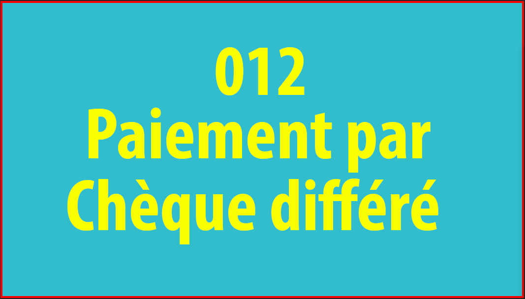 Paiement par Chèque différé