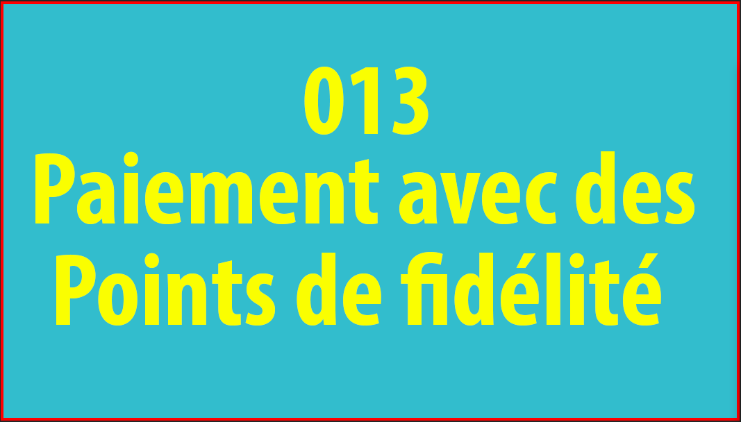 Paiement avec des Points de fidélité