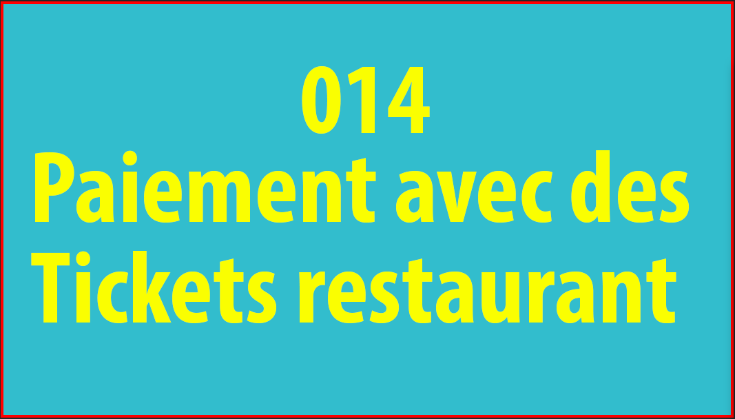 Paiement avec des Tickets restaurant